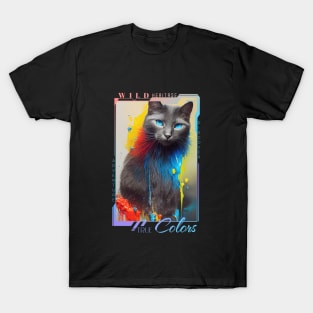 Cat  Animal Discovery Adventure Nature Planet Earth Paint T-Shirt